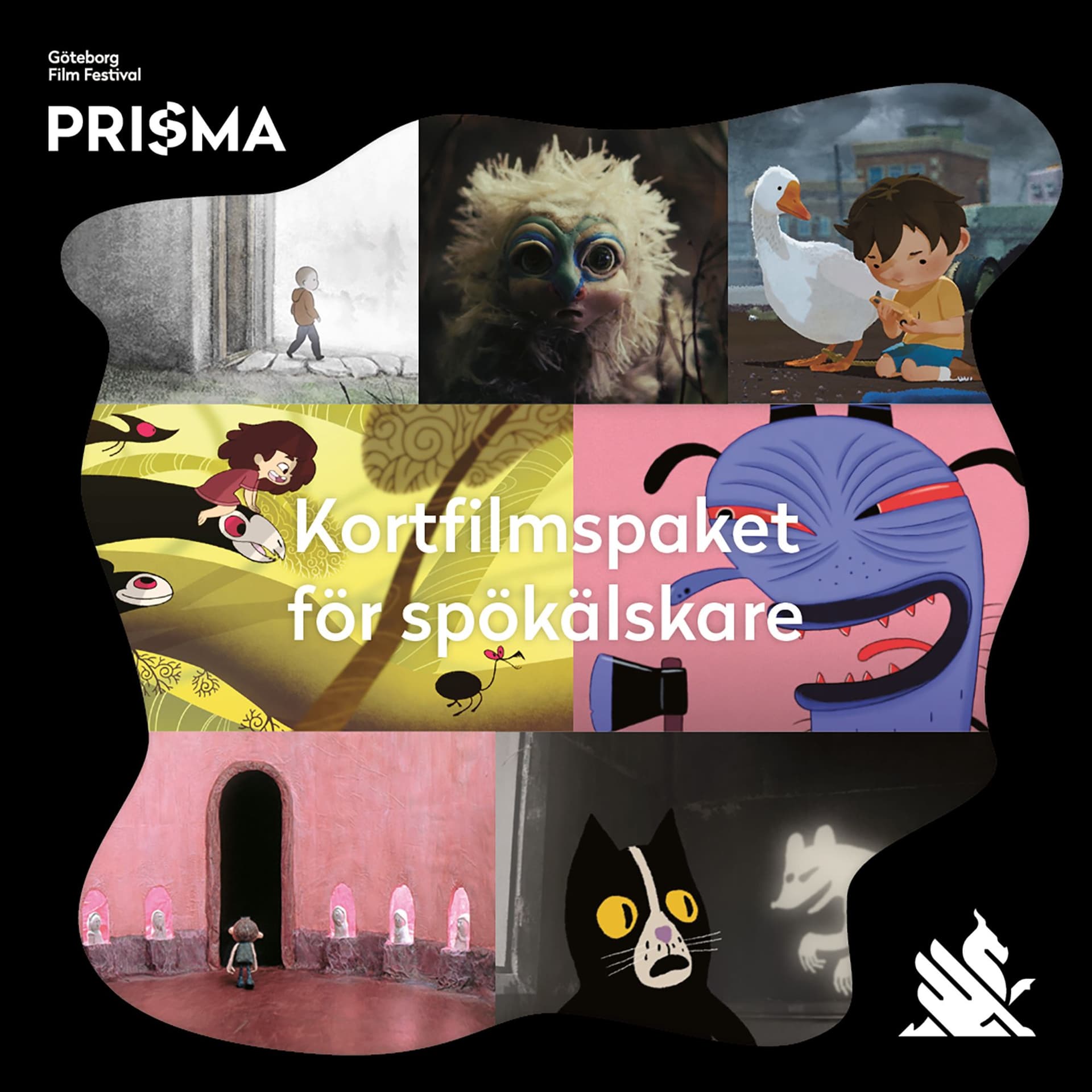 Bild för PRISMA med texten "Kortfilmspaket för spökälskare"