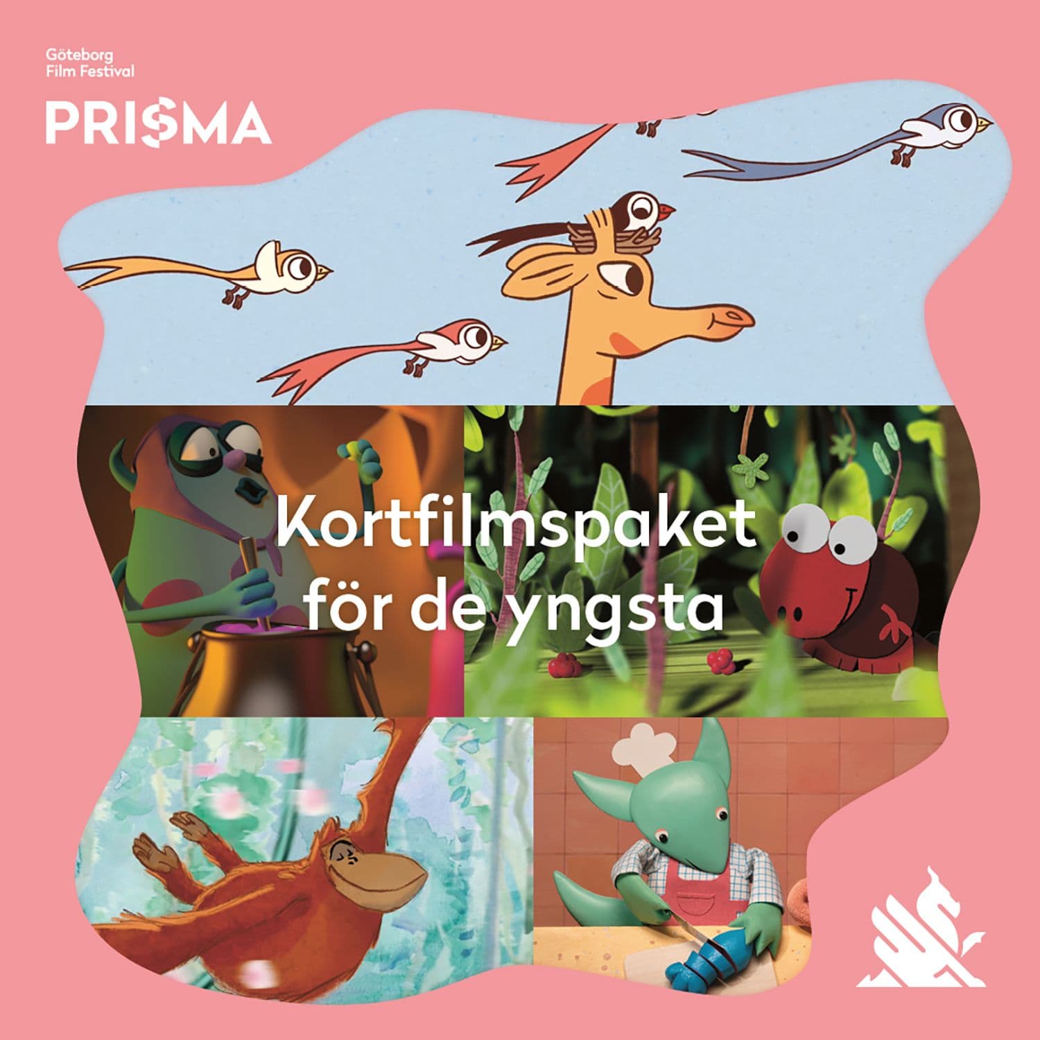 Bild för PRISMA med texten "Kortfilmspaket för de yngsta"